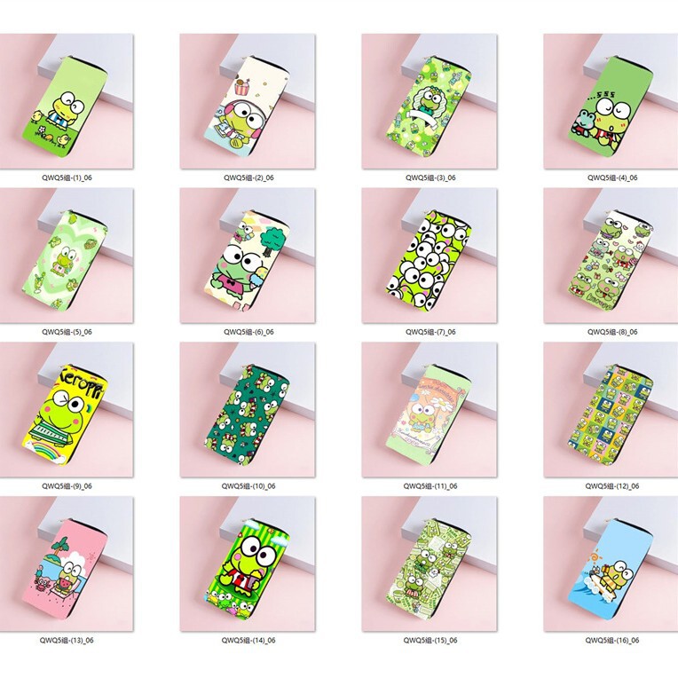 Freshly Made Cartoon Cute Big-Eyed Frog Pu Wallet Women's Long Zipper Bag Single Zipper Bag Cosmetic Bag Factory Yiwu