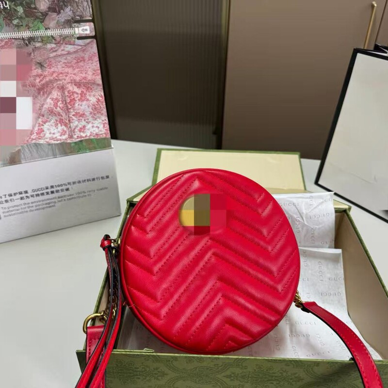 Gucci New Autumn Korean Style Women's Bag, Small Round Bag, Shoulder Bag, Crossbody Bag, Round Cake Bag, Ophidia