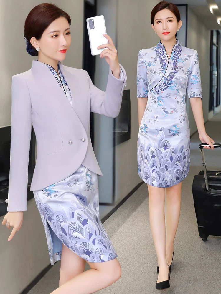 Dress, autumn elite uniform for work