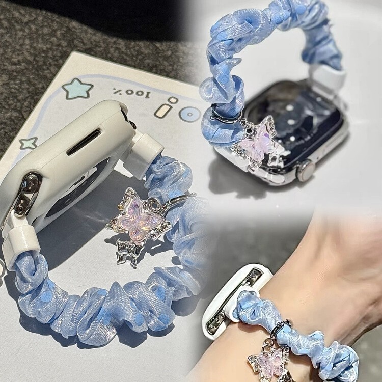 Suitable for Xiaomi Mi Band 9Pro Strap 8Pro New Polka Dot Hair Band Wristband Redmi Watch5/4 Elastic Women's Autumn