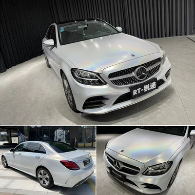Car Color-Changing Film, Colorful Laser Auto Color Change Film - matte-colorful-laser-white-152-18m