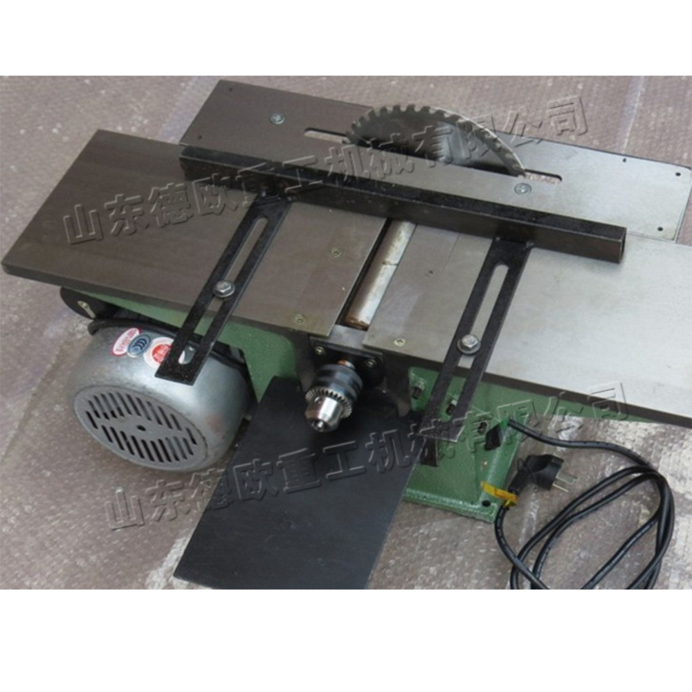 Cepilladora de mesa eléctrica pequeña para trabajar la madera de escritorio Cepilladora plana Máquina cepilladora de procesamiento de placas de fábrica de muebles