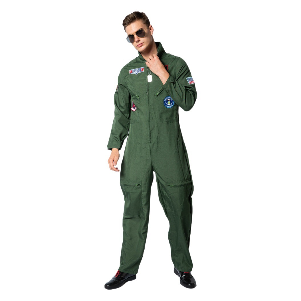 Nuevo disfraz de piloto de Top Gun para Halloween 2025, ideal para fiestas, reuniones deportivas, actuaciones en grupo y espectáculos.