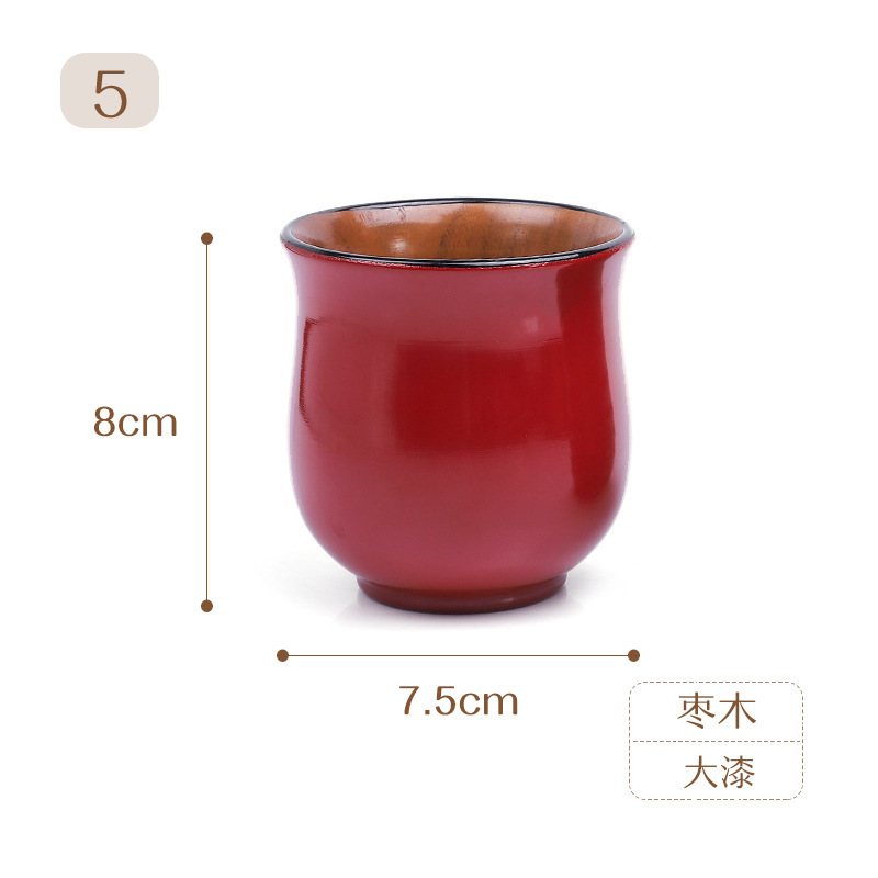 7.5*8 대추 나무 컵 레드