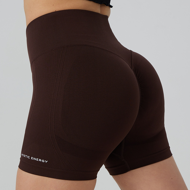 2024 Seamless High-Waist Fitness Sports Tights for Women, Cycling Shorts, Breathable Yoga Pants, Abdominal Compression Tight Shorts