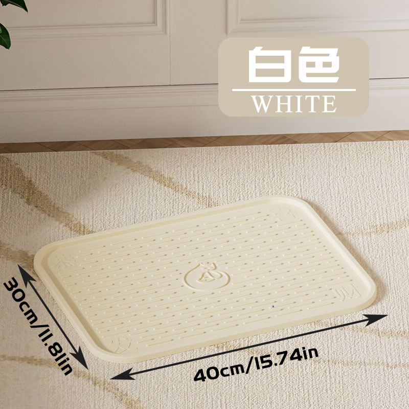 Estera de arena para gatos blanco