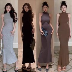 ワンピース女性韓国版夏の大衆新商品純欲高級感袖なしデザイン感ガードル