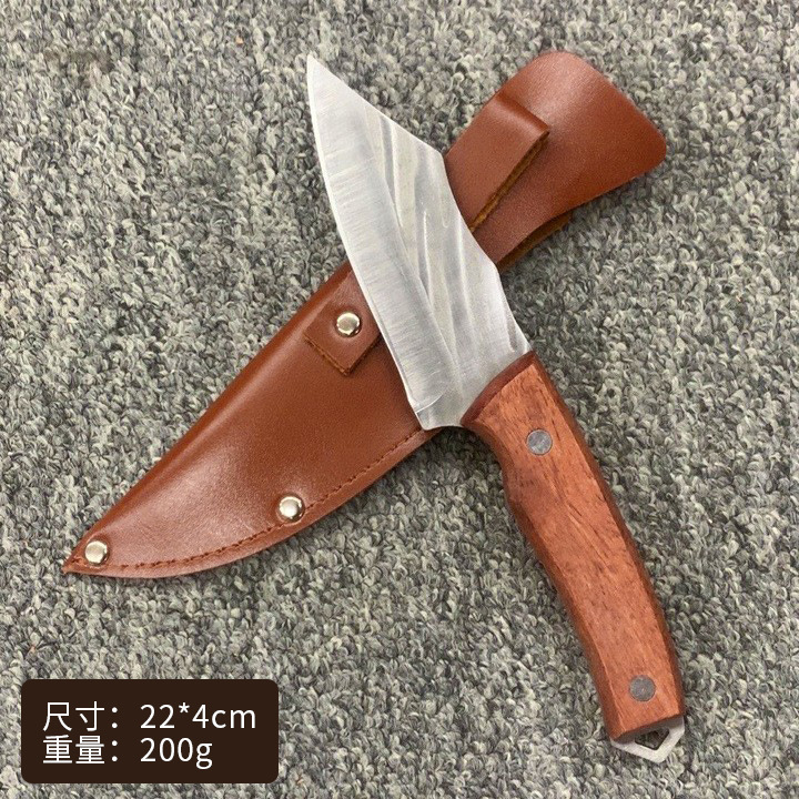 Cuchillo de carne de grano frío (incluido el estuche de cuero) 4,0 Varios Madera K01