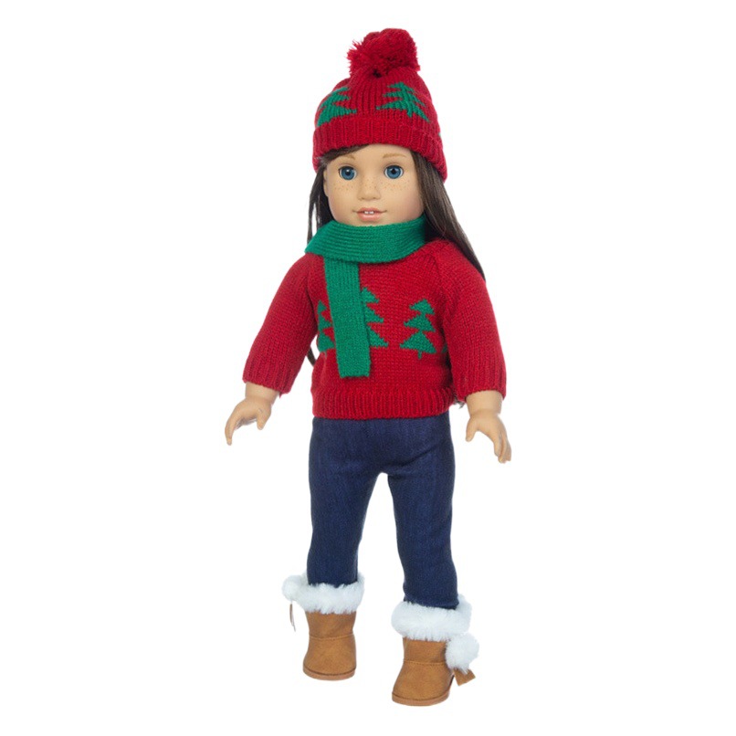 Ropa de muñeca de Navidad suéter de muñeca de 18 pulgadas 43cm ropa de muñeca de Niña Americana ropa de muñeca de Navidad