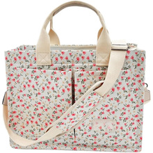 N 92258 Cherry floral canvas tote bag ӣ���黨�������ذ�