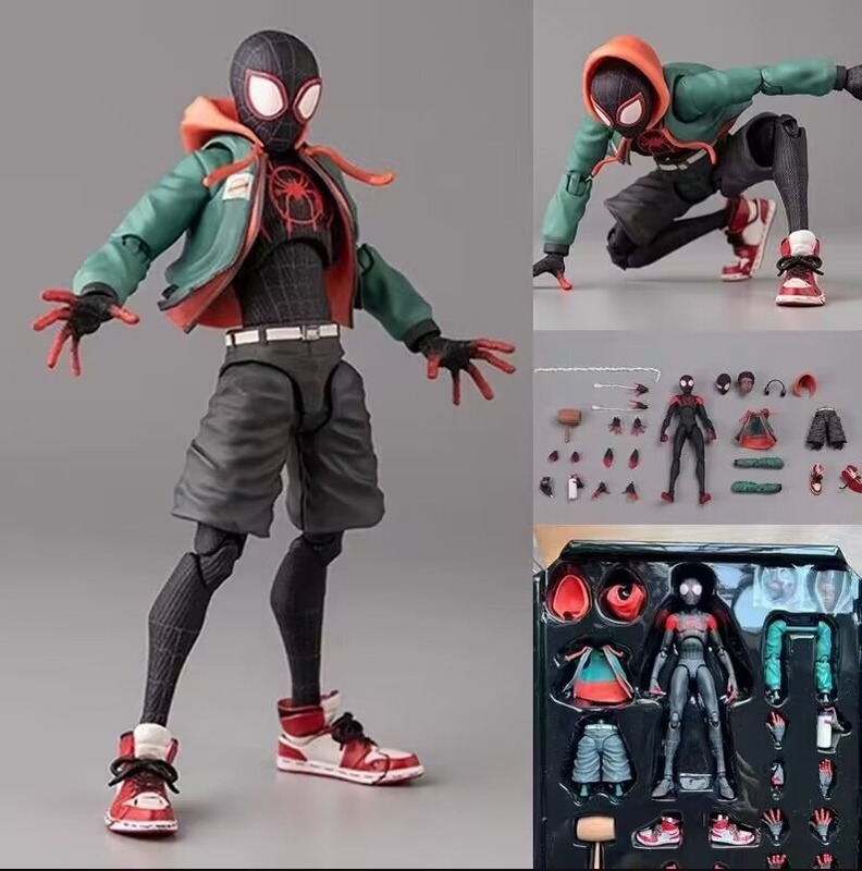 千値練クロスオーバーユニバースマイルズスパイダーマン超可動フィギュアおもちゃマーベル人形モデルギフト|undefined