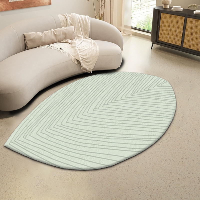 Nuevo nórdico cachemir-como sala de estar alfombra de forma especial cama completa dormitorio mesita de noche gradiente color sofá manta mesa de café alfombra de piso