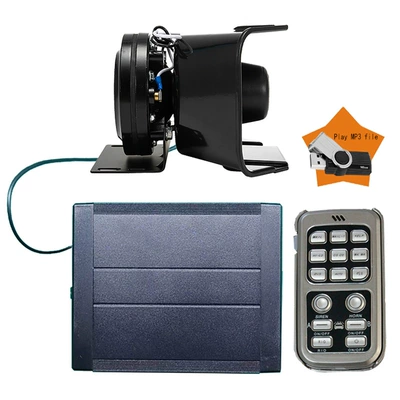 Car-mounted alarm MP3 player wireless tweeter siren loudspeaker AS920BK-MP3+ Black Front speaker