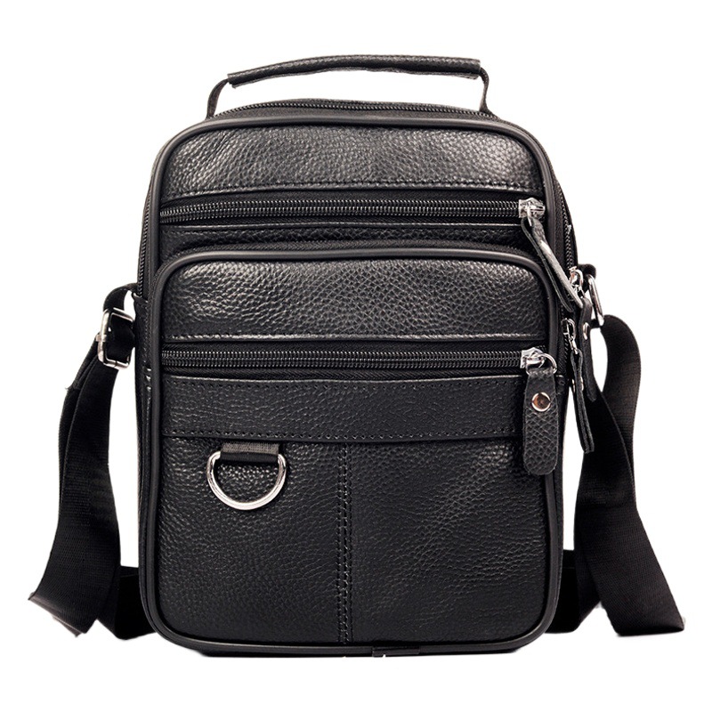 New Men's Bag Head Layer Cowhide Men's Crossbody Handbag Large Capacity Leather Business Casual Shoulder Bag Factory Direct Approval