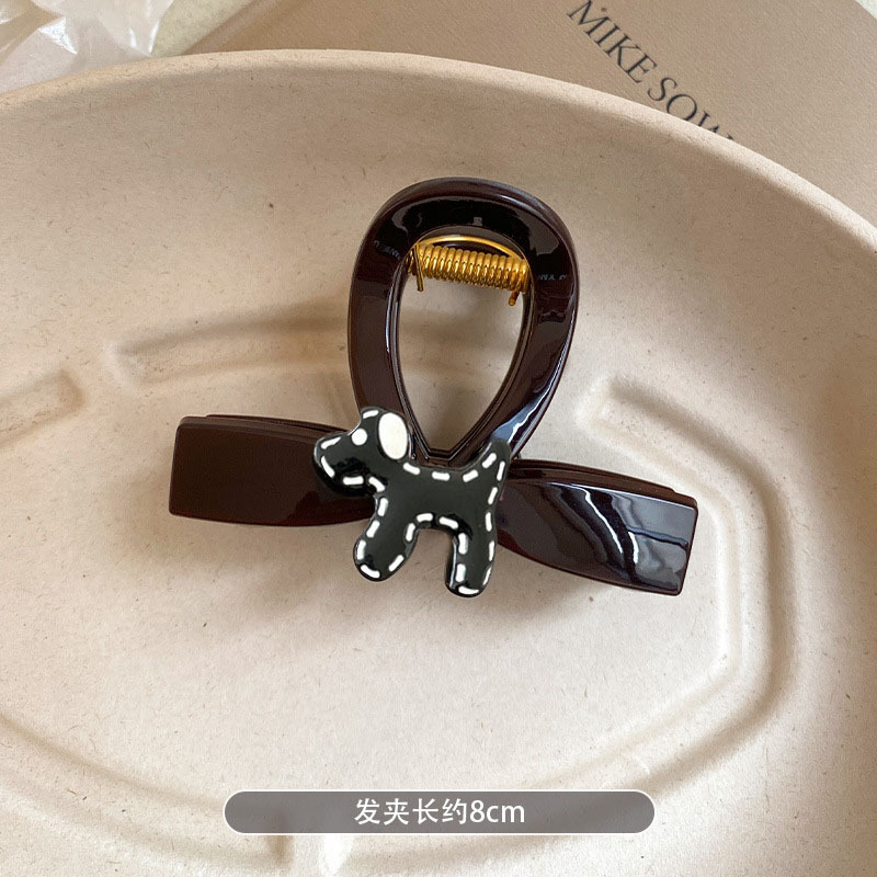 라인 강아지 블랙 - 약 8cm