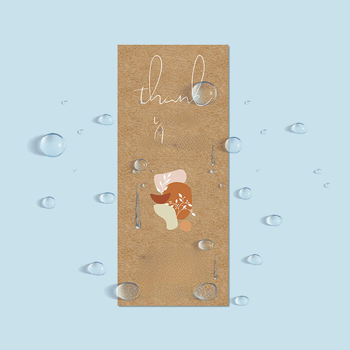 50 sheets/package white/brown/black rectangular sticker gift box sealing sticker thank you sealing sticker film waterproof sticker