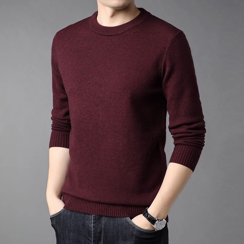 Round neck/burgundy
