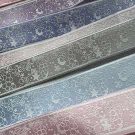 葡萄泡泡白胶吧唧托丝带diy材料蝴蝶结蕾丝卡套辅料5码2.5厘米宽