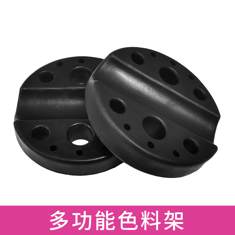 Black Color Material Rack Silicone Tattoo Round Tattoo Eyebrow Handmade Pen Holder Ring Cup Tool Instrument Color Storage