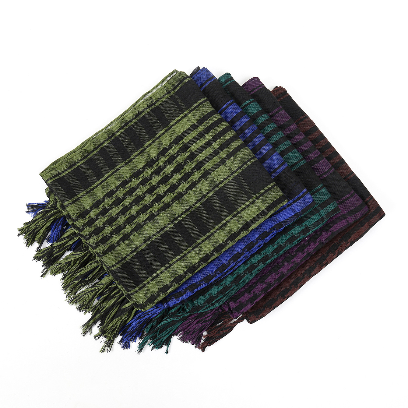 Holiday, Daily Occasion Unisex Classic Style Lattice Polyester Scarf Kerchief
