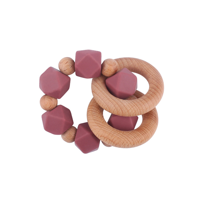 Nuevos suministros para bebés Beech teether pulsera bebé creativo silicona mordedura gel molar juguete AliExpress Nuevo