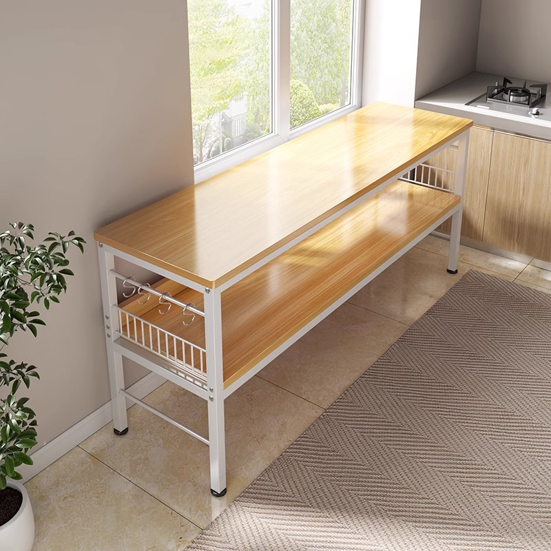 Estante de almacenamiento multifuncional de cocina mesa de corte de vegetales de piso mesa de comedor multicapa estante de almacenamiento de calderas de microondas largas