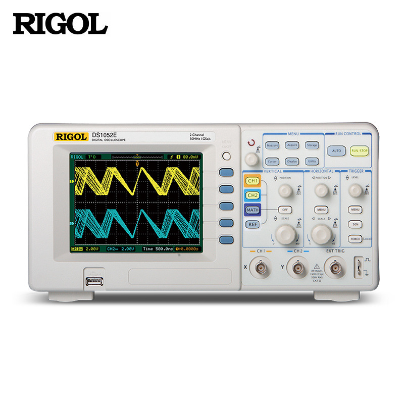 普源（RIGOL）DS1052E数字示波器双通道 50M带宽 1Mpts存储深度