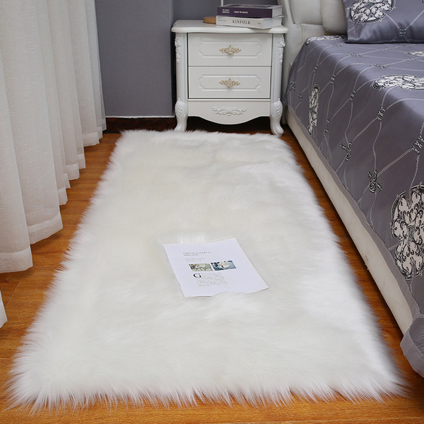 Cross-Border Hot Selling Xiyin Plush Carpet Bedside Blanket Bedroom Living Room Bay Window Mat Thickened Imitation Wool Home Carpet