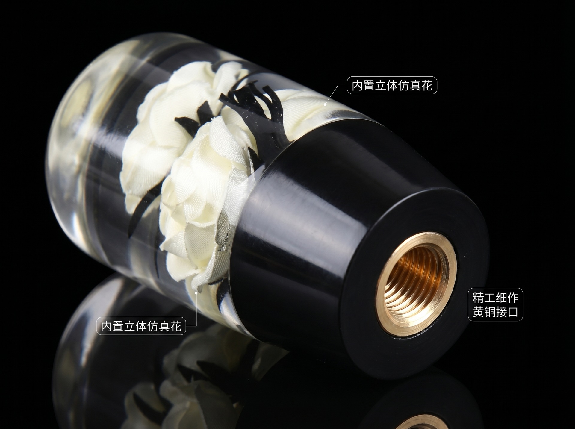 Car Modified Crystal Rose Flower Gear Shift Lever, Acrylic Universal Shift Stick, Exclusively for Cross-Border Sales