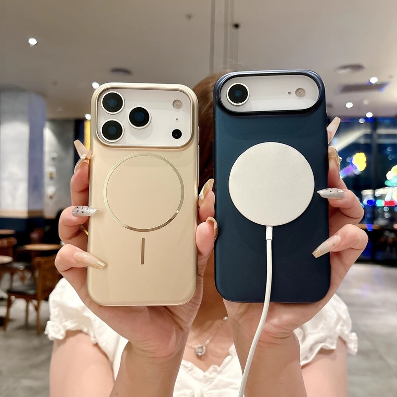 金属漆适用iPhone17promax磨砂磁吸手机壳苹果16超薄PC全包保护套|undefined