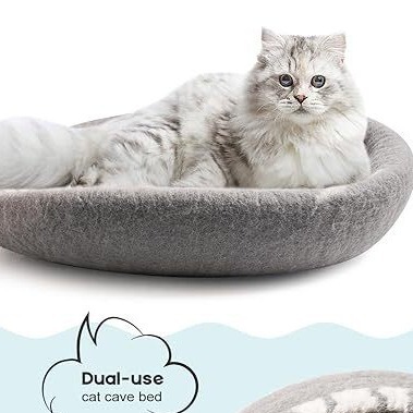 Source Factory 100% Wool Felt Cat Nest Handmade Boutique Thick and Warm Pet Supplies Cat Hole/Bed