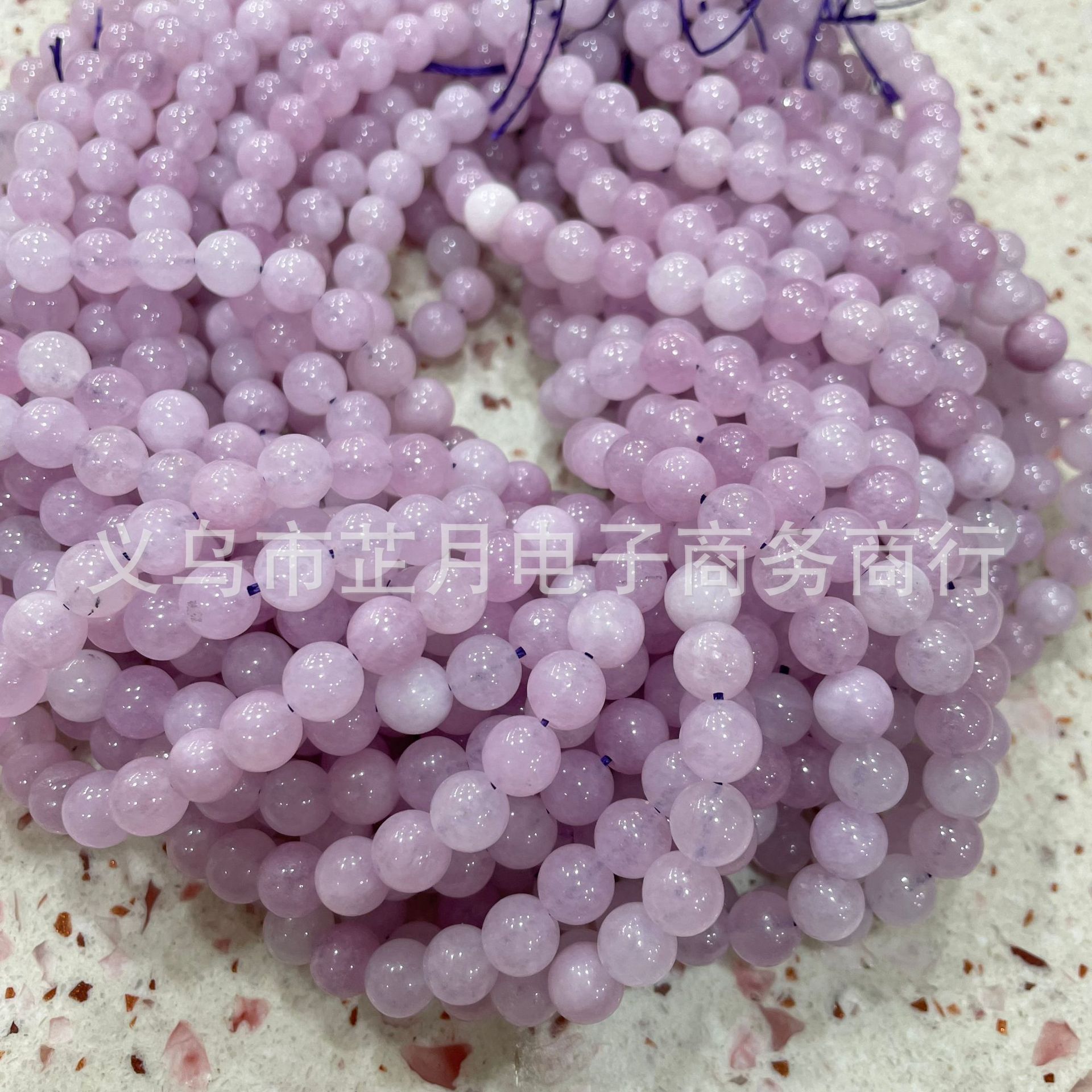 直播 優化紫鋰輝散珠圓珠 DIY飾品配珠 半成品水晶珠廠家直銷