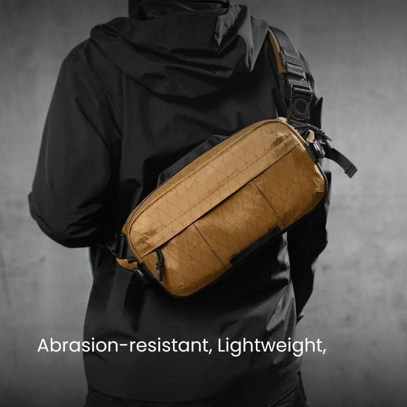 New multi-functional zippered crossbody bag, waterproof diamond patterned chest bag, functional shoulder bag, commuter shoulder bag