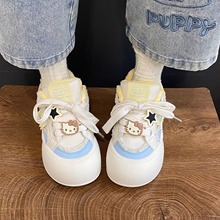 小众原创kitty猫大头鞋女2025春季新款爆款百搭学生厚底面包板鞋