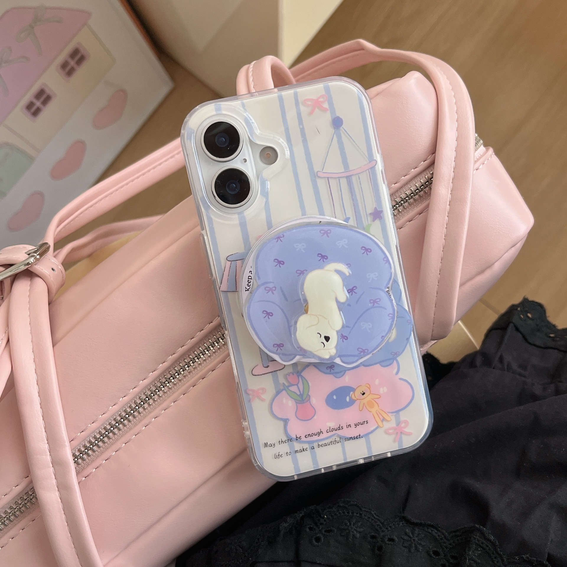 Lindo sofá para dormir cachorro para iPhone15ProMax funda para teléfono móvil 16PM atracción magnética 14/13 femenino 16Pro