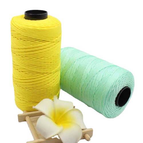 Three-ply ice silk blended thread with coarse polypropylene shiny silk, hook needle woven summer cool hat thread for hooking shoes and seat cushions, wholesale.