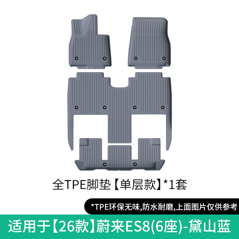 TPE Trunk Mat Seat | NIO Modelə uyğun ayaqaltı - 2026-es8-single-layer-floor-mat-6-seaterdaisy-blue