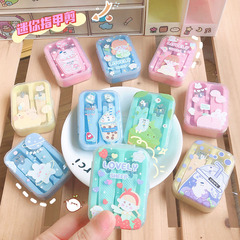 Cartoon Nail Clipper PP Box 2 Piece Set Silicone Nail Clippers Manicure Tools Stainless Steel Nail Clippers Wholesale
