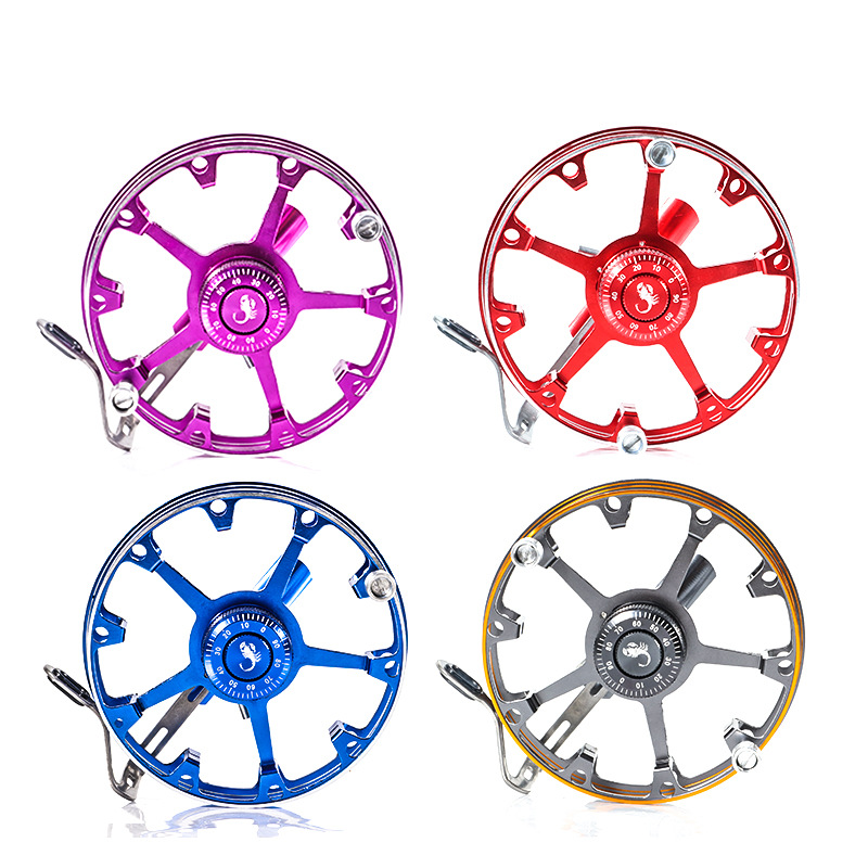 Rueda caliente pesca grano trigo rueda delantera varilla especial todo-metal rueda delantera drenaje fuerza chisme rueda audio pesca