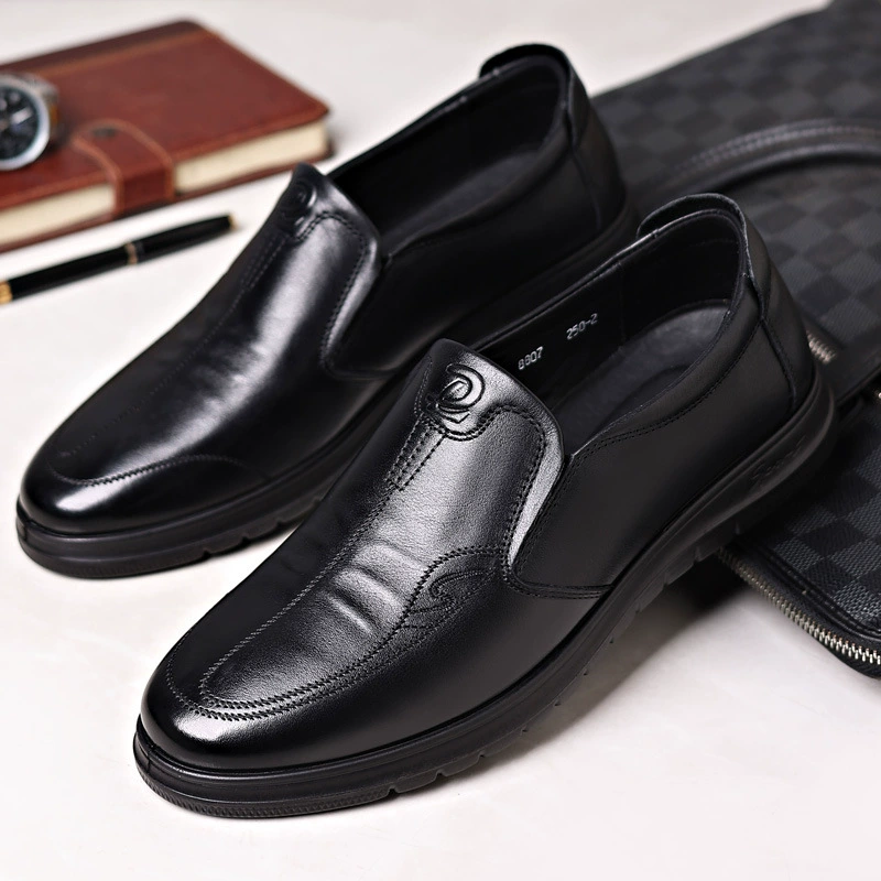 Мужская обувь новая кожаная бизнес повседневная кожаная обувь мужская мягкая подошва мягкая кожа дышащая