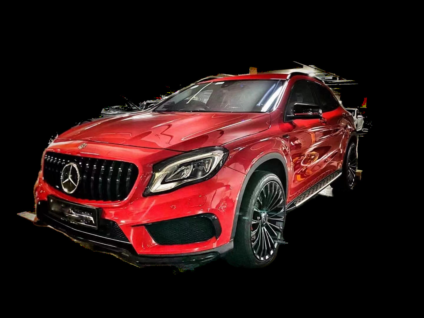 Suitable for Mercedes-Benz Gla X156 Modified 45 Large Surround Front Lip, Rear Lip, Center Net and Rear Wing Full Set of Upgrade Parts