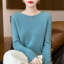 100纯羊毛衫女士一线成衣羊毛针织衫毛衣快团抖拼一件代发女装