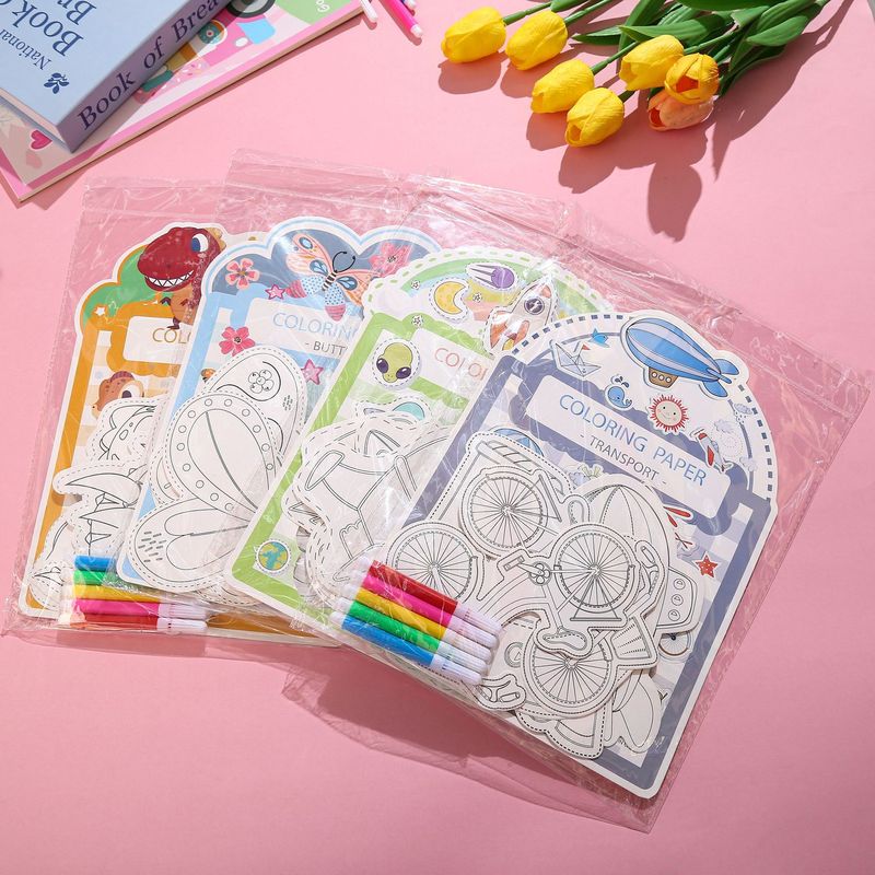 こどもの日ギフト落書きぬりえカードおもちゃ幼稚園アート絵画カード小さな賞品落書きカード|undefined