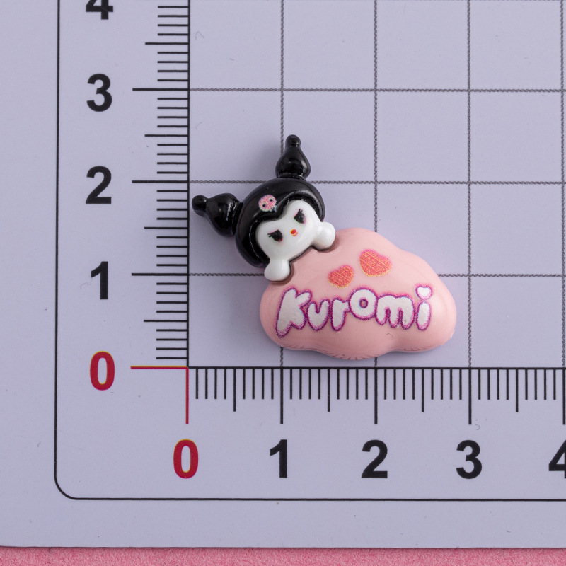 Dibujos Animados sanliou coolomi negro púrpura serie accesorios de resina DIY crema pegamento caja del teléfono accesorios para el cabello material hecho a mano