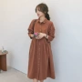 中长款长袖气质春季孕妇裙