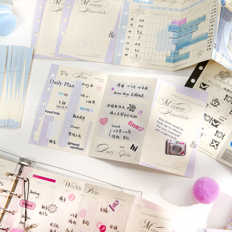 Papel Sr. M5 hoja de papel para el núcleo de tres notas plegables de memoria episodios de cuentas de mano materiales de notas de estudiantes hoja de notas