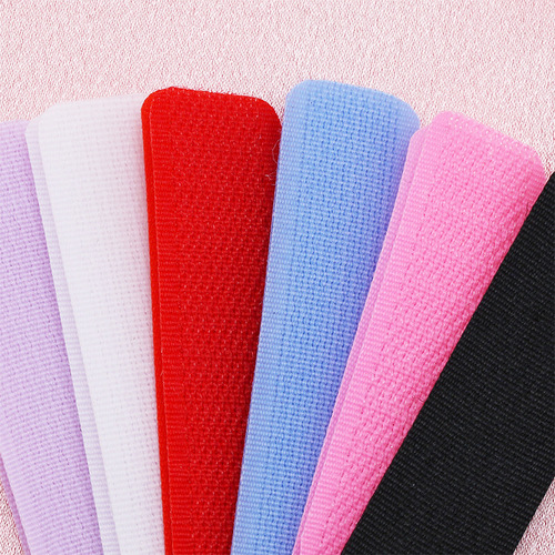 Nylon blended Velcro clothing accessories black hook surface matte surface glue-free mother-in-law fixed self-adhesive shoe buckle