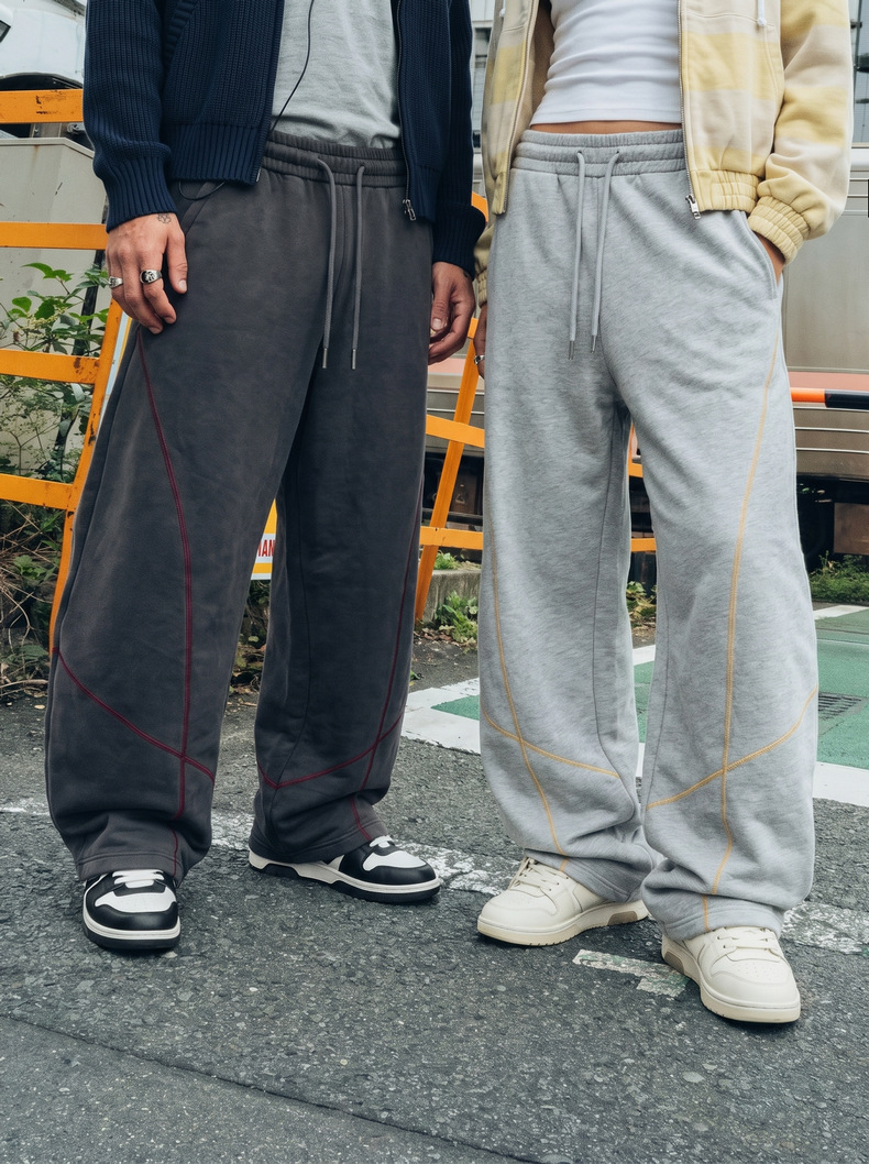 Inflation Fleece Color-Block 325g Straight-Leg Sweatpants