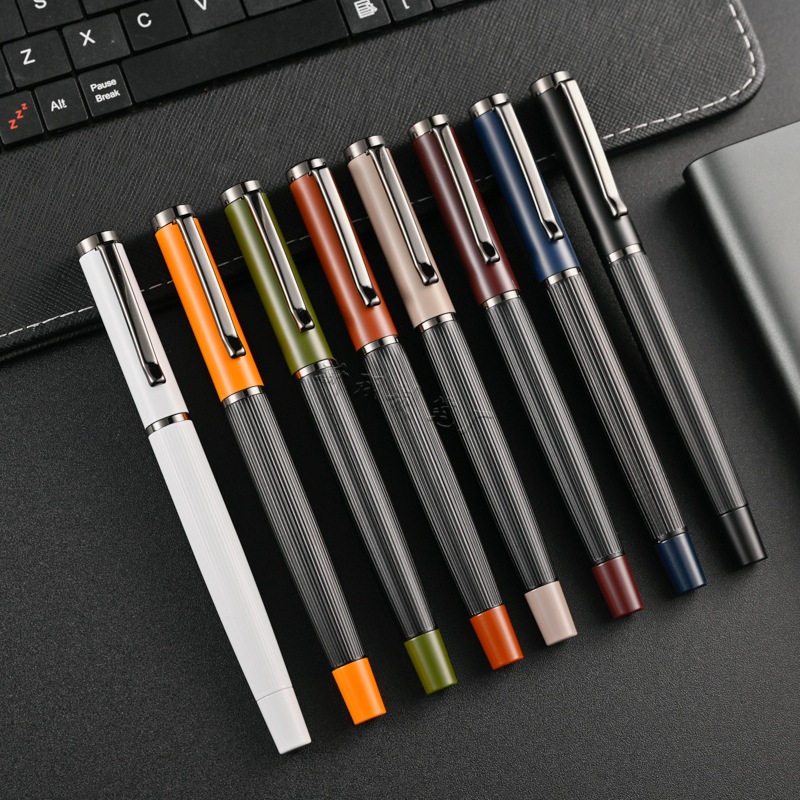 Wholesale Morandi Color Metal Signature Pen Set Business Office Ballpoint Pen Corporate Advertising Gift Pen Printing Logo