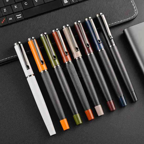Wholesale Morandi Color Metal Signature Pen Set Business Office Ballpoint Pen Corporate Advertising Gift Pen Printing Logo